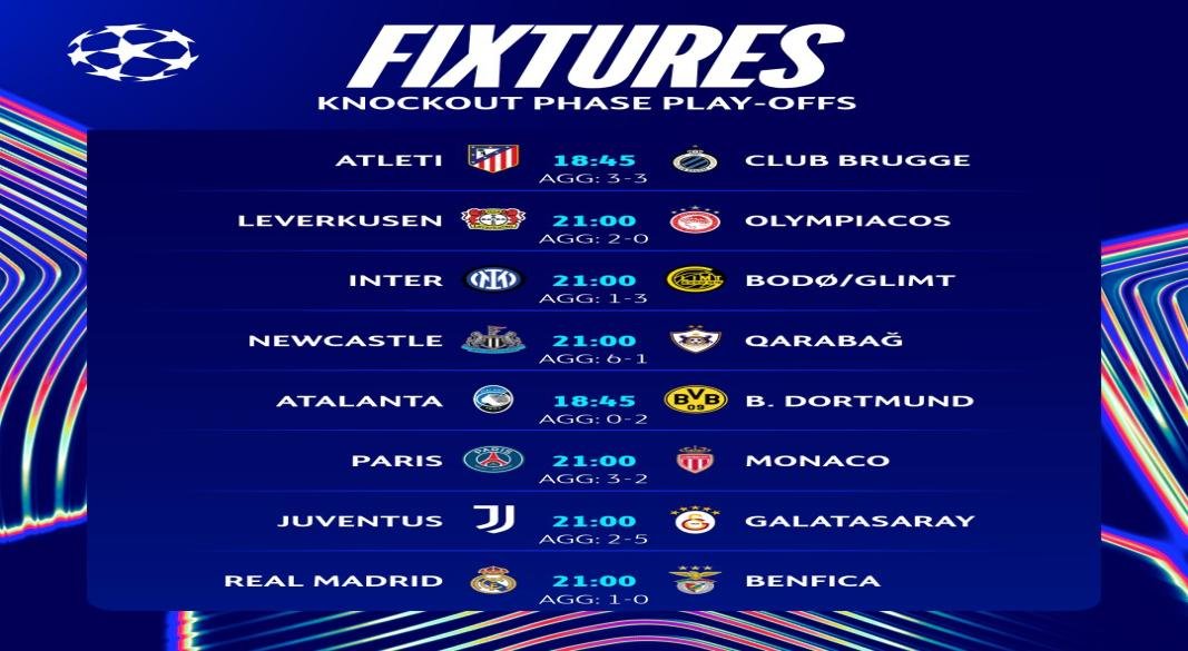UCL play-offs fixtures