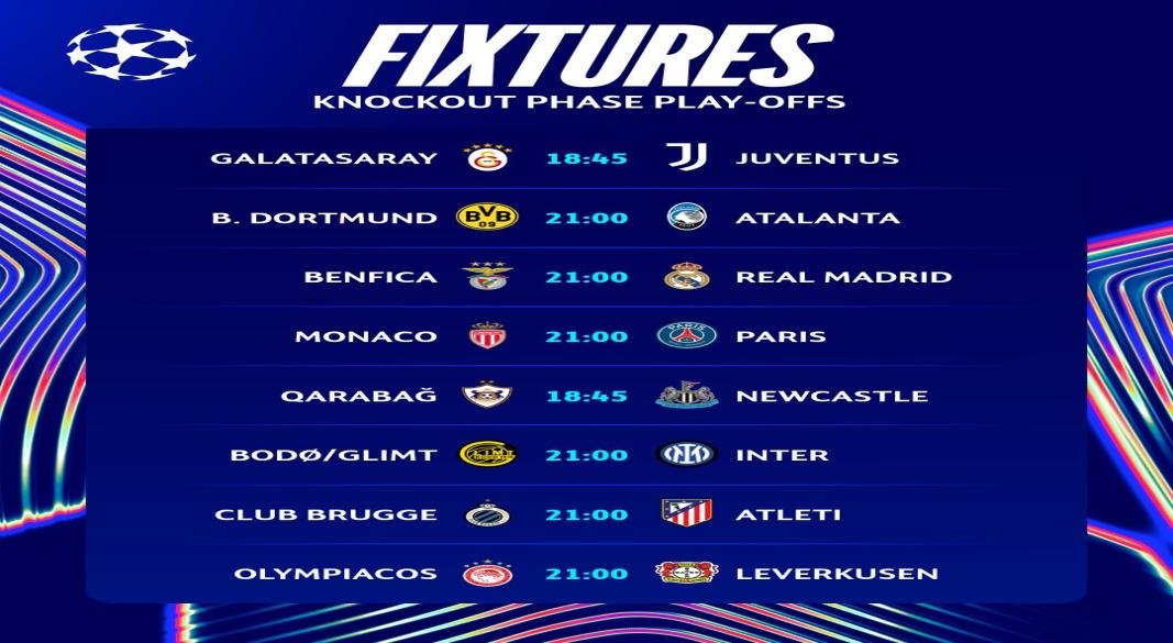 Ucl play-offs fixtures